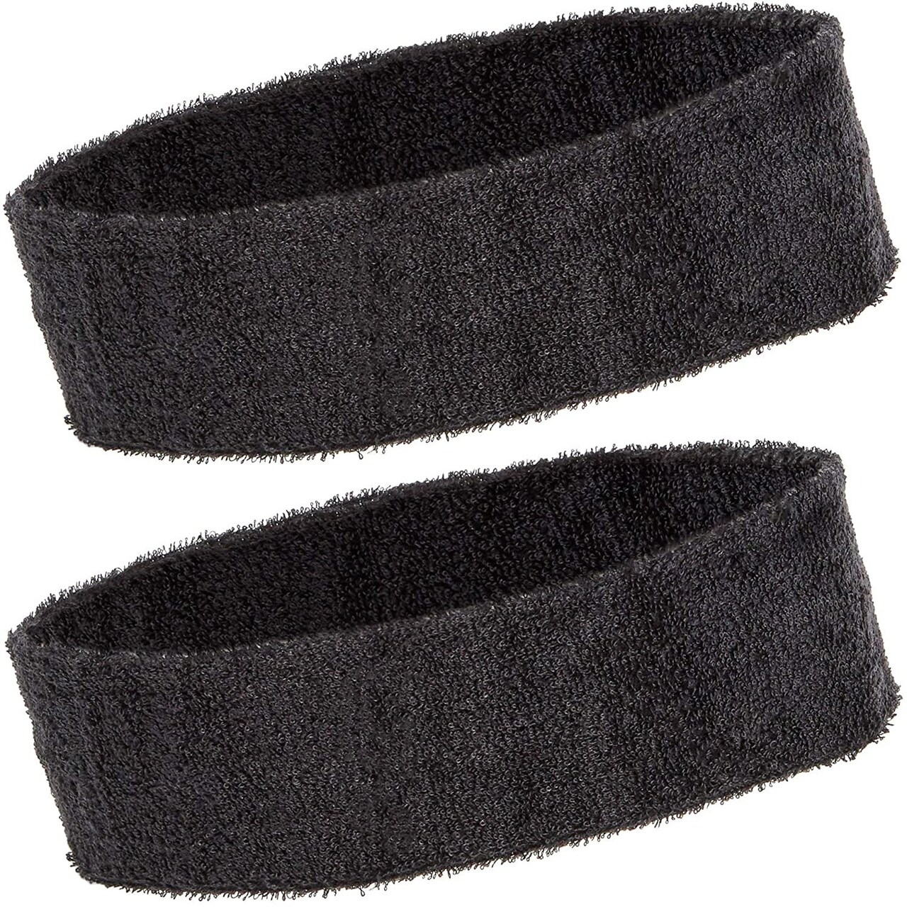 Bright Creations Sweat Band Headbands (24 Count), Black